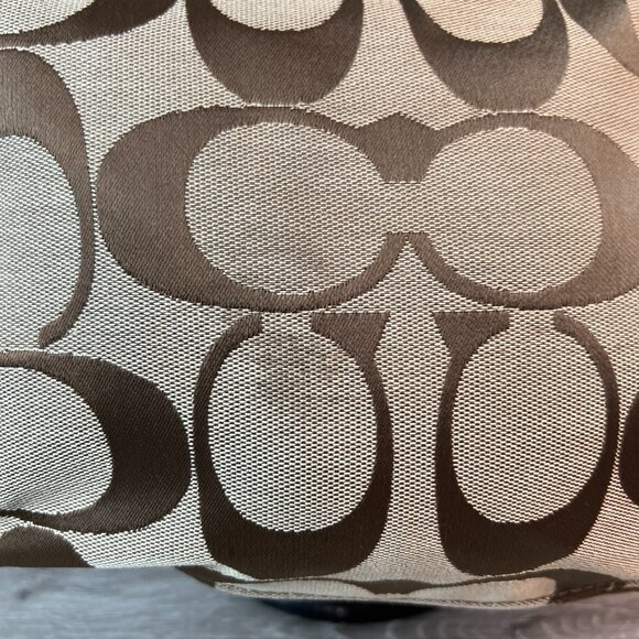 vintage Coach Signature Zoe Hobo Bag in khaki/tan - Picture 2 of 9